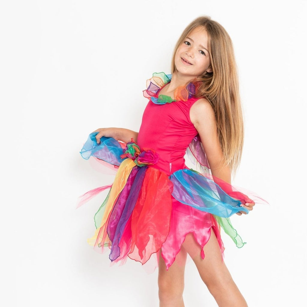 Pixie Fairy Dress Rainbow - letsdressup.com.au - Girls Dress Ups