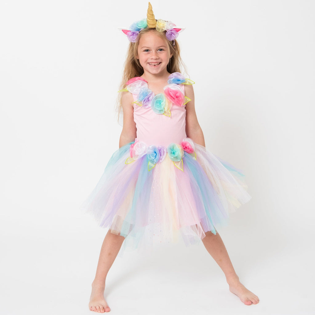 Unicorn dress + h/band | Dress up Clothes for Kids