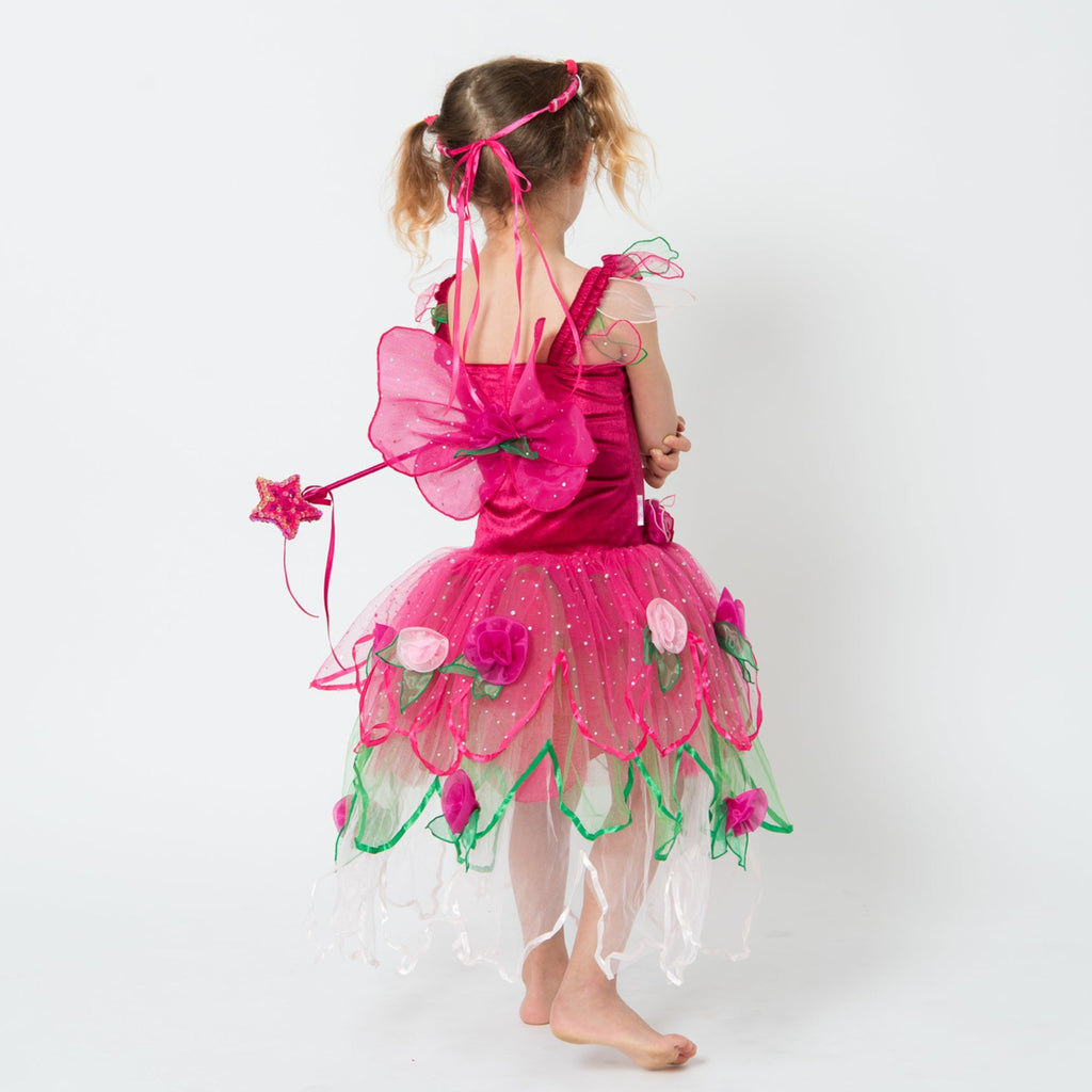 green emerald velvet dress Little Adventures Rose Garden Fairy Wings main image 0