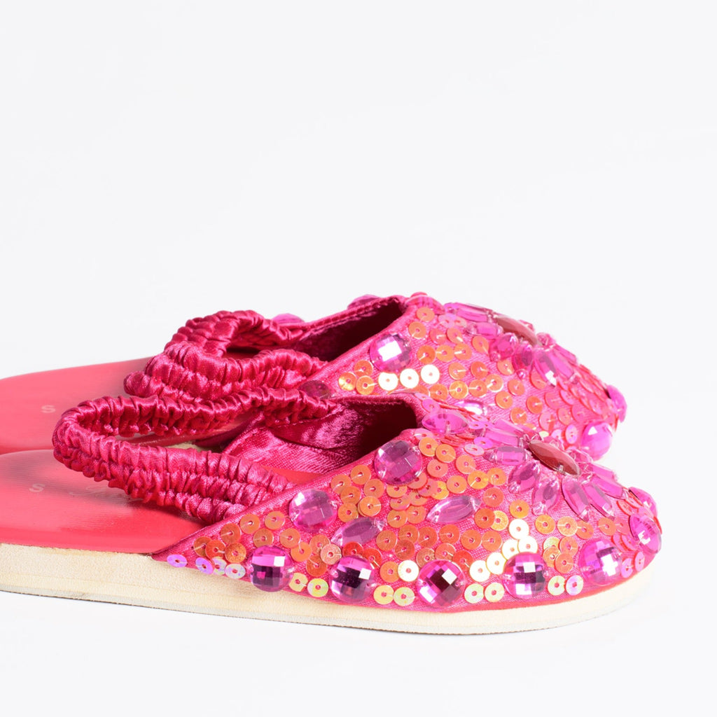 Pink best sale sparkly slippers