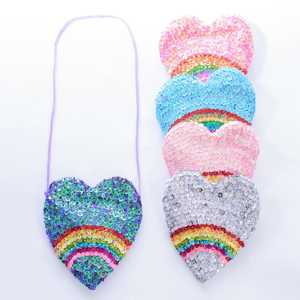Rainbow Love Sequin Bag - Light Pink, Hot Pink, Lilac, Silver or Blue