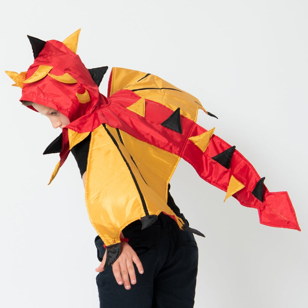 Fire Dragon Cape Red & Gold - This item is available mid December