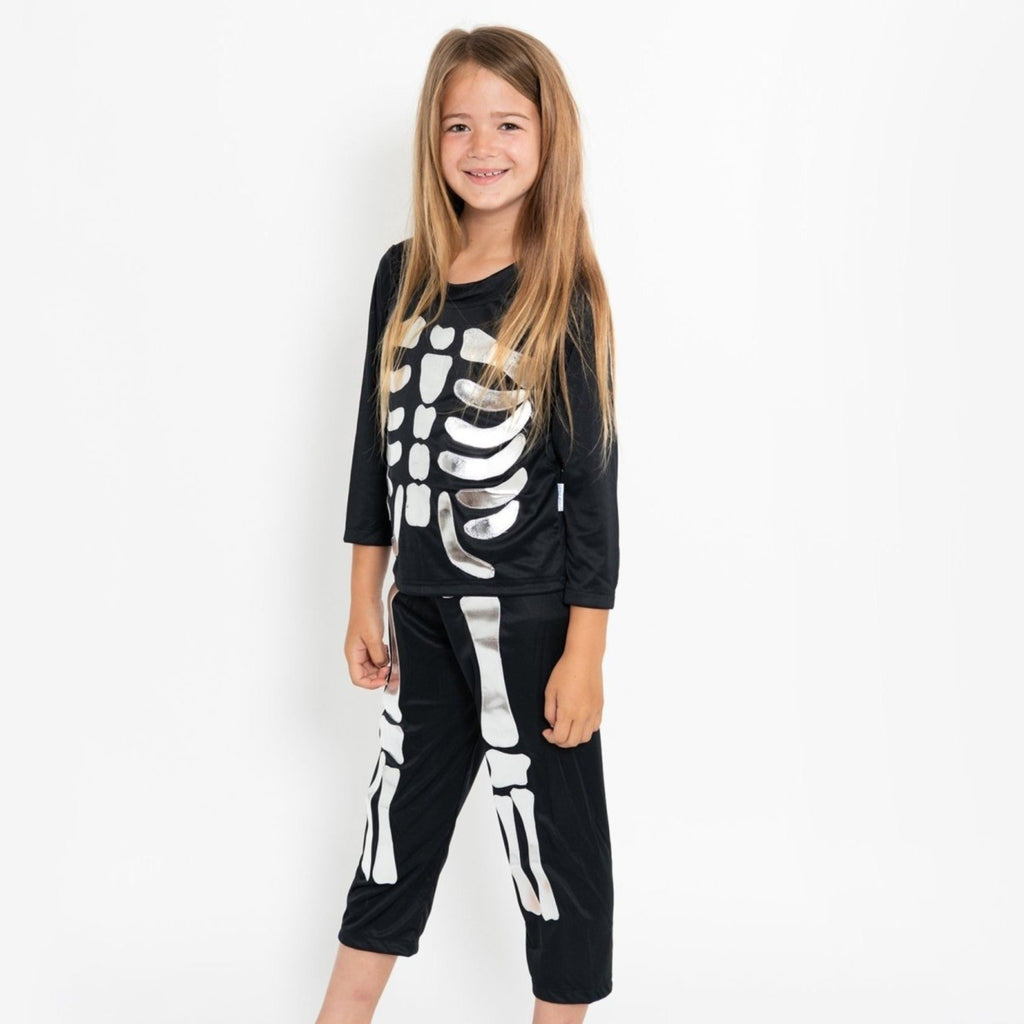  Fun Costumes Kid's Skeleton Leggings Small Black