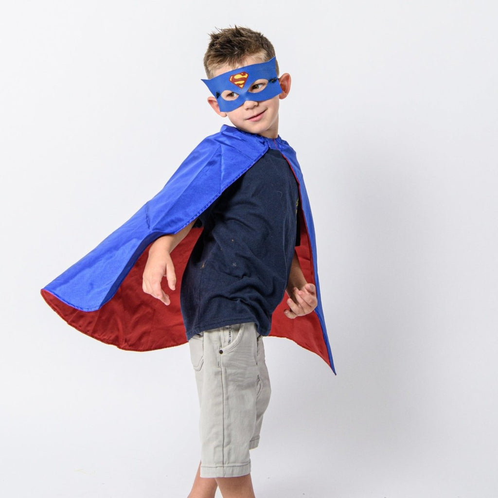 superman cape and mask set - letsdressup.com.au - Boys Dress Ups